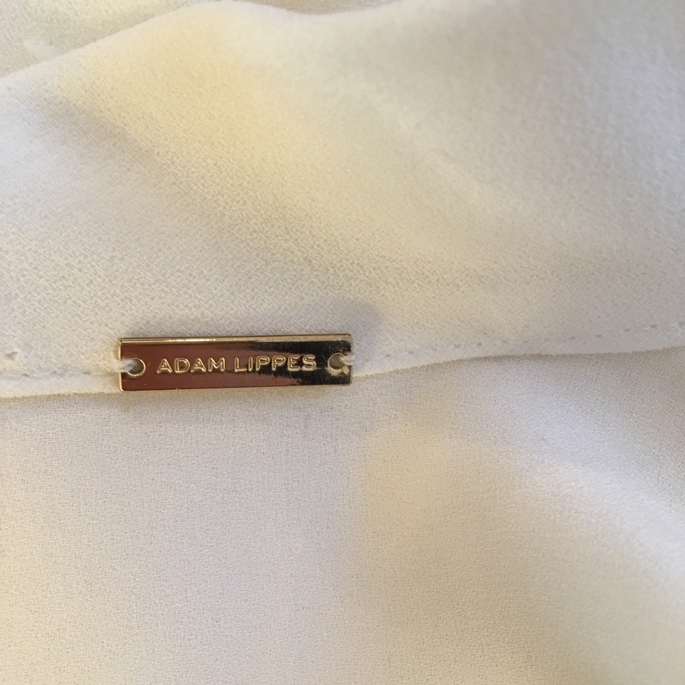 Adam Lippes Ivory Long Sleeve Shift Dress Fringe - Picture 8 of 8